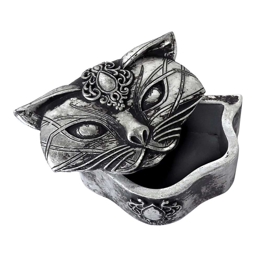 Sacred Cat Trinket Box | Wood Box | Wiccan Center