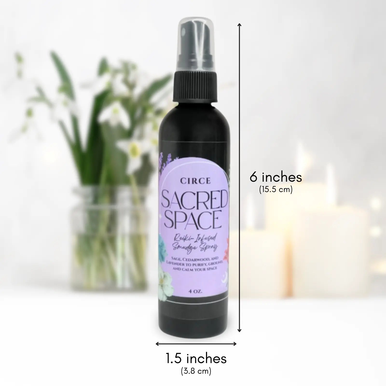 Sacred Space Smudge Spray – 4 oz Cleansing & Purifying Mist | | Wiccan Center