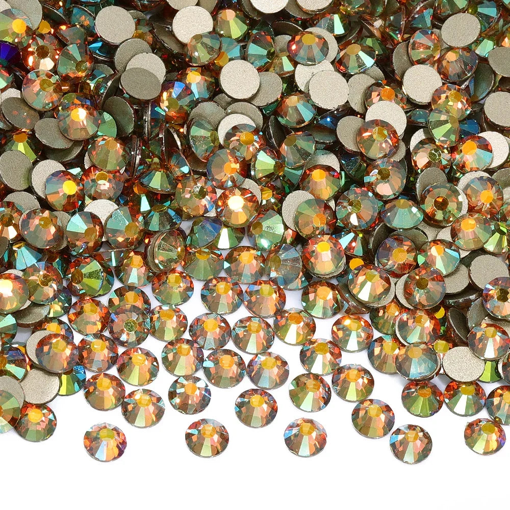 SS3-SS30 Gold Bottom Flat Back Glass High Quality Crystal Rhinestones | Non-Hotfix | Wiccan Center