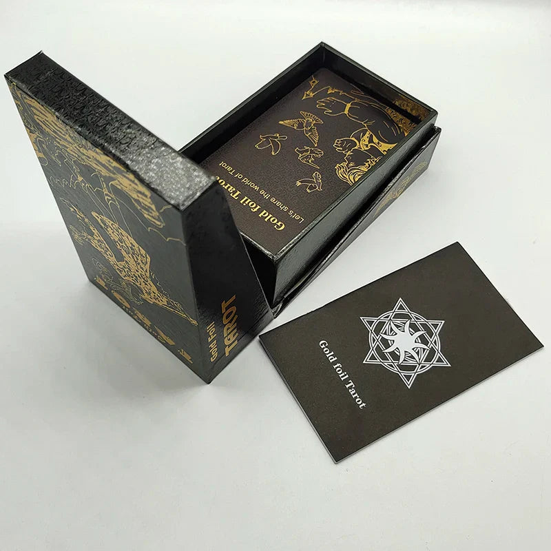 New Plastic Rider Waite Tarot Hot Stamping Gold Foil Tarot Exquisite Board Game Divination Cards For Collection | | Wiccan Center