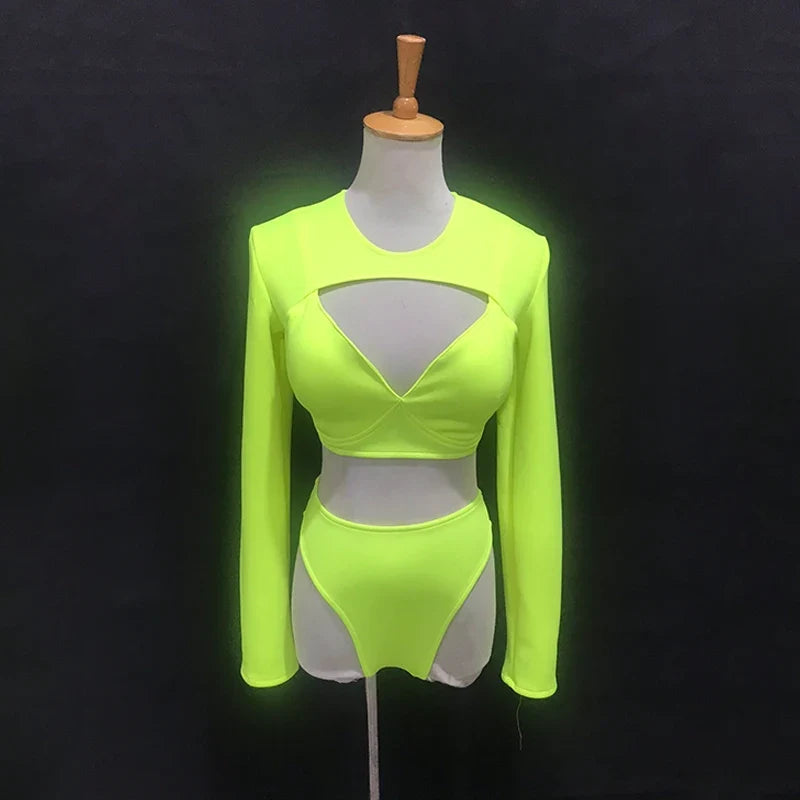 The Stardust Electra Performance Set – Long-Sleeve Pole & Gogo Bikini