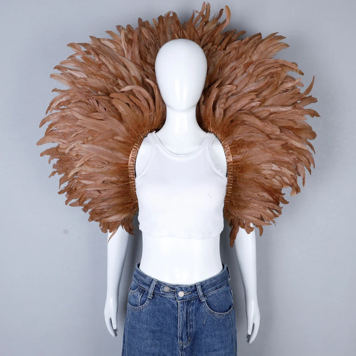 Festival Carnival Feather Shoulder Shawl | Feather Shawl | Wiccan Center