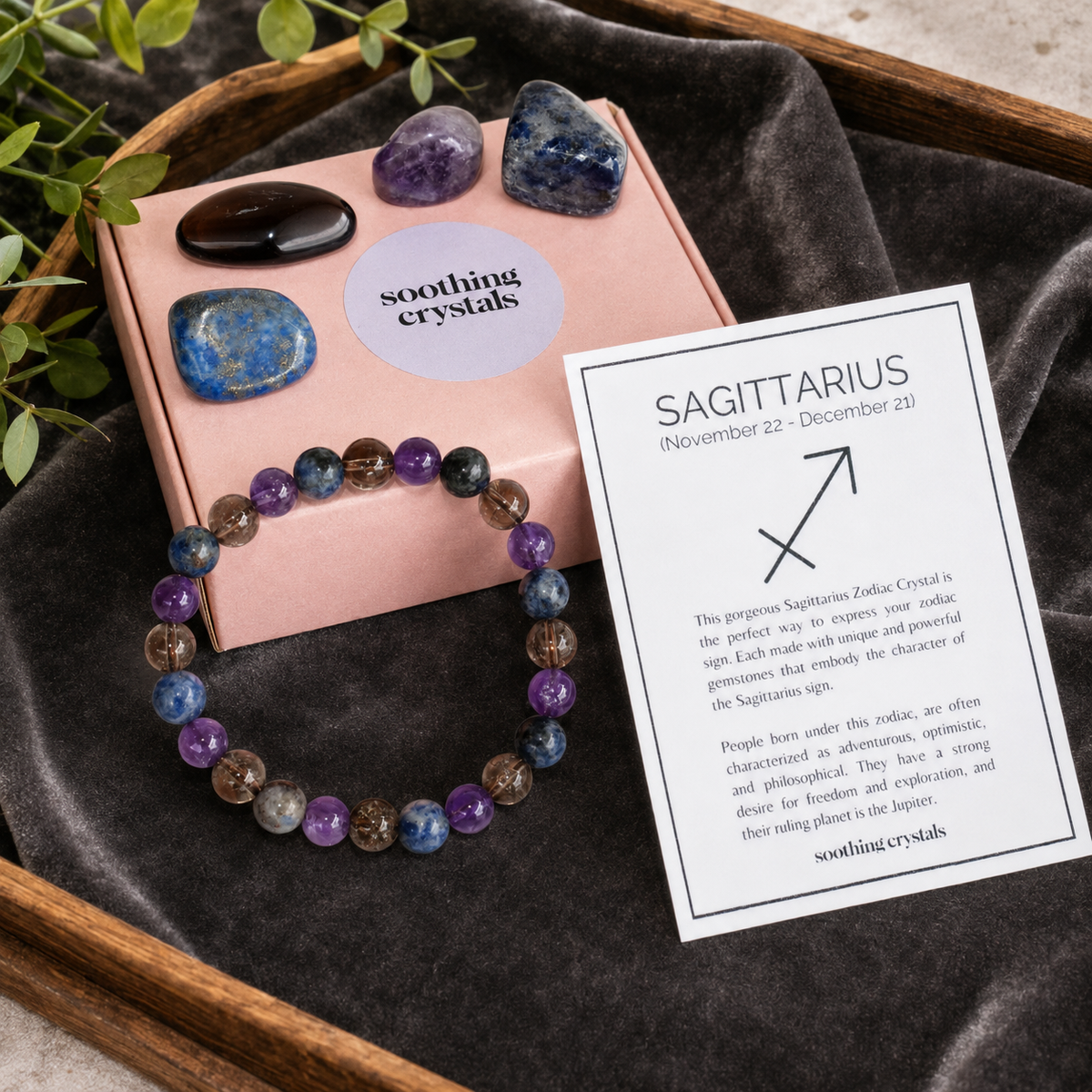 SAGITTARIUS Zodiac Crystal Kit, Sagittarius Birthstones Tumbled Stone Set, Sagittarius Gifts