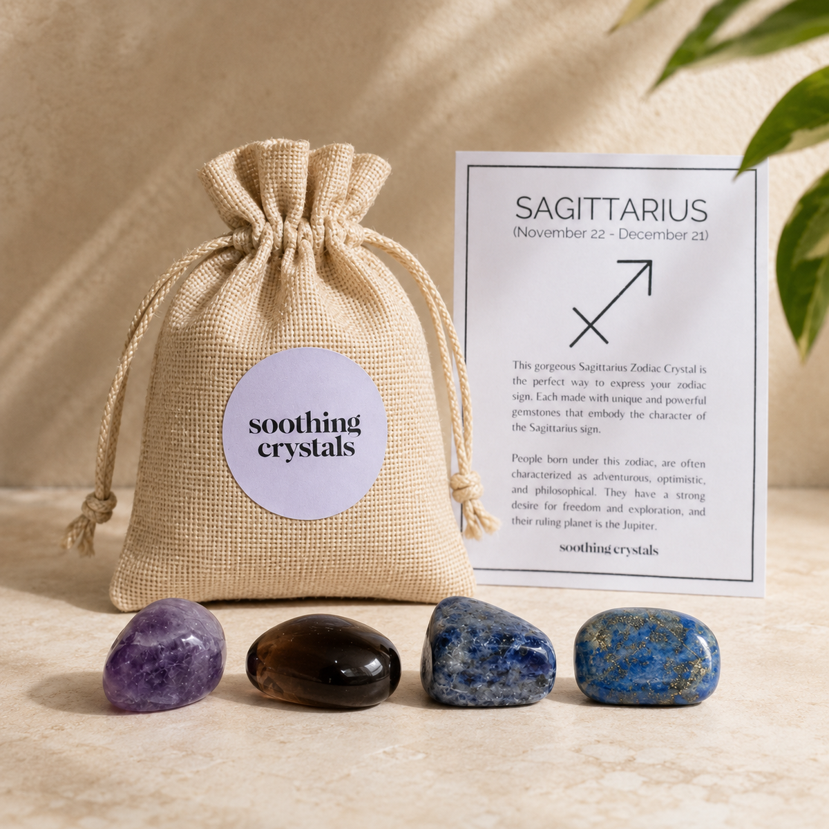 SAGITTARIUS Zodiac Crystal Kit, Sagittarius Birthstones Tumbled Stone Set, Sagittarius Gifts