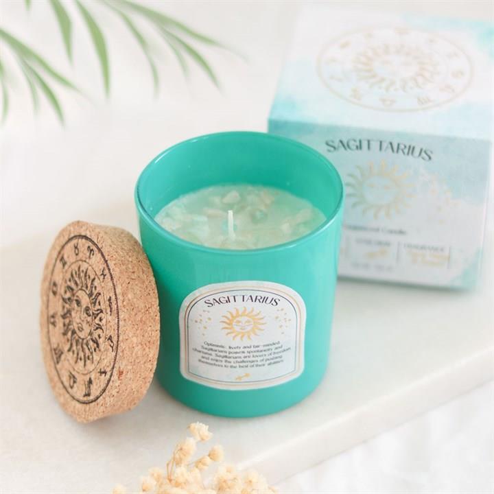 Scented Zodiac Crystal Candle | | Wiccan Center