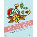 Flowers 50 Coloring Pages For Adults Relaxation Vol.4 - Paperback | Books | Wiccan Center