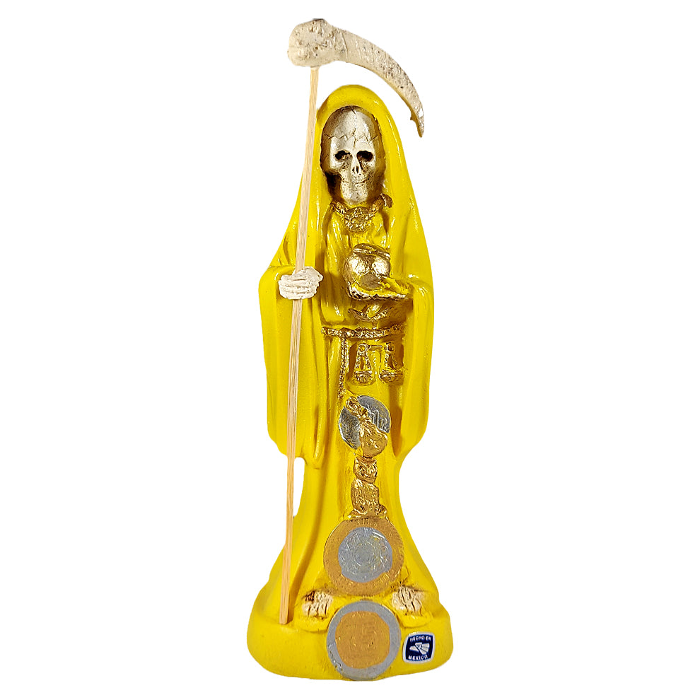 Santa Muerte Statue - Un-Dressed - 8" - Yellow | Figurine | Wiccan Center