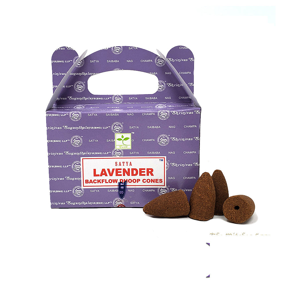 Satya Lavender Dhoop Backflow Cones | Incense | Wiccan Center
