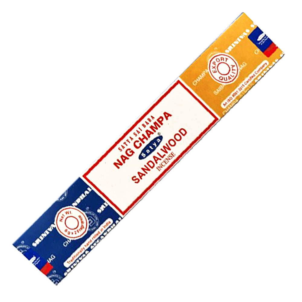 Satya Nag Champa Sandalwood Incense Sticks 16 gm | Incense | Wiccan Center