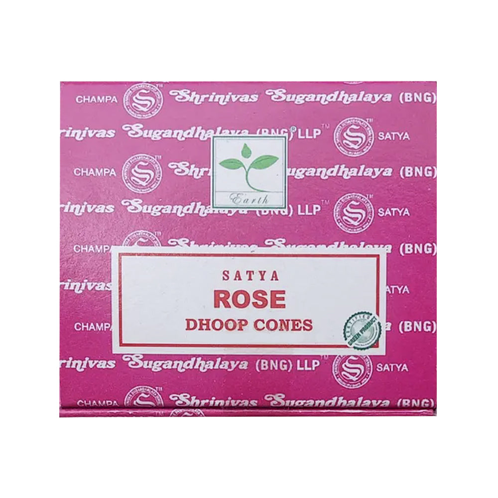 Satya Rose Dhoop Incense Cones | Incense | Wiccan Center