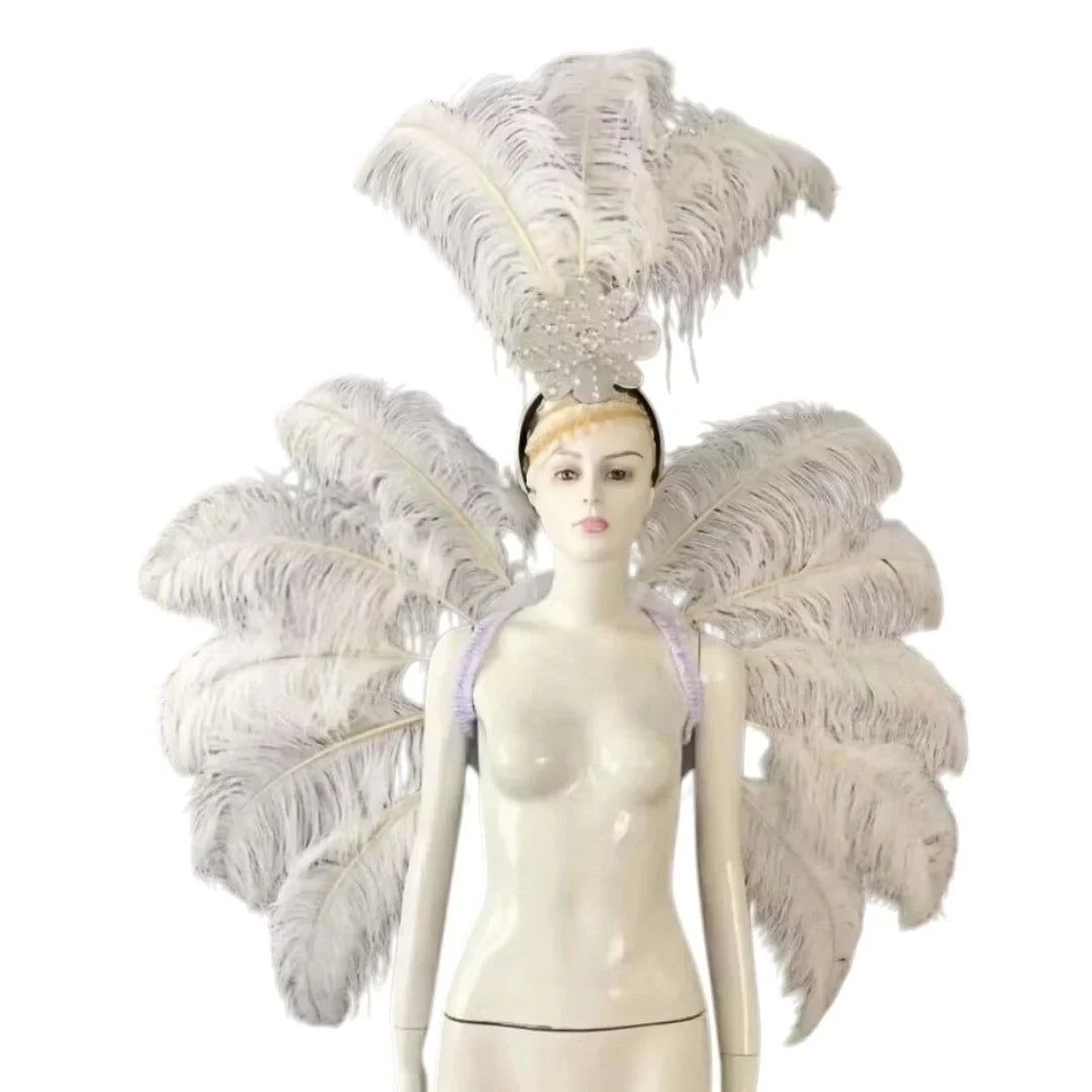 Feather Backpiece and Plume Headdress Set | Back Pieces | Wiccan Center