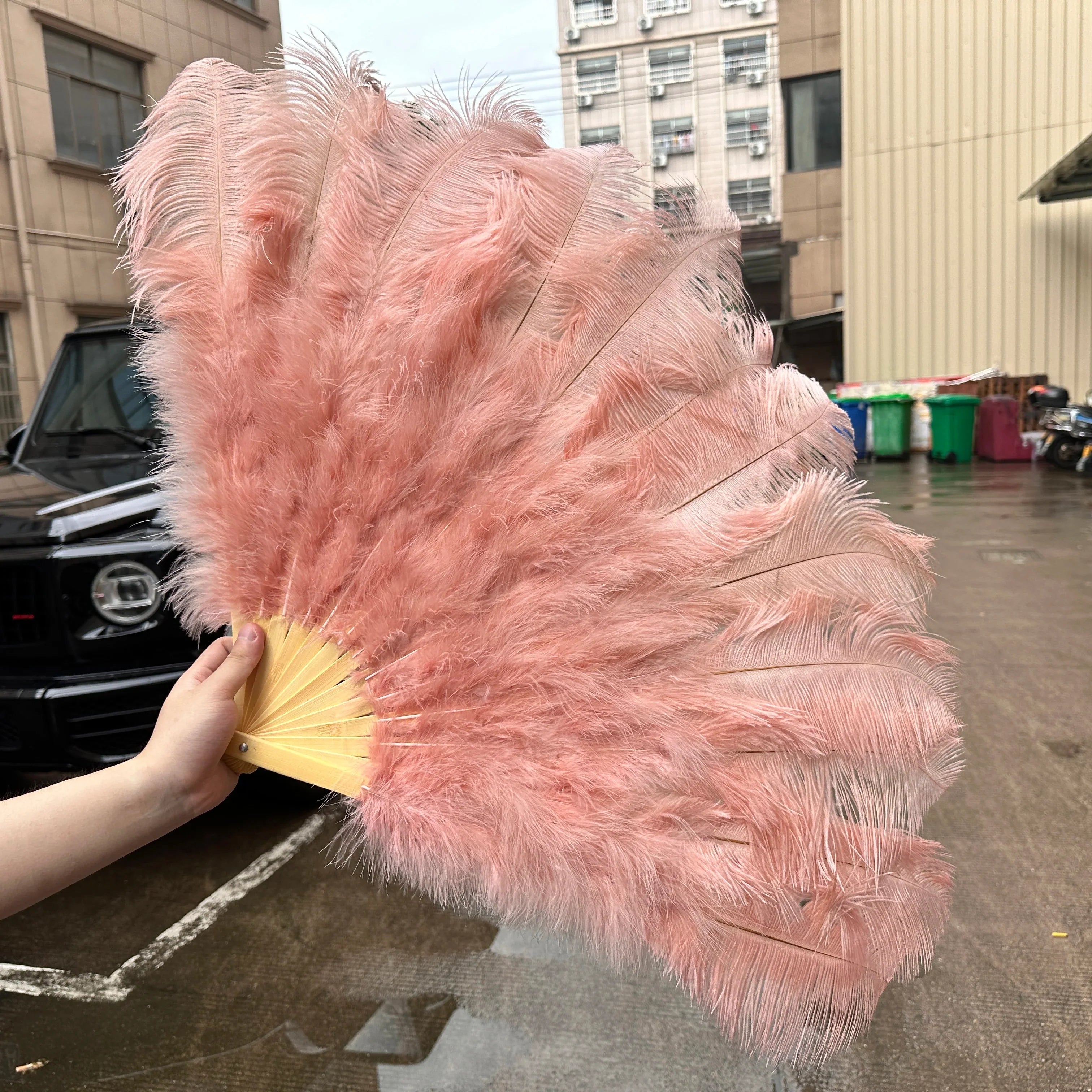 90CM Ostrich Feather Fans | Feather Fans | Wiccan Center