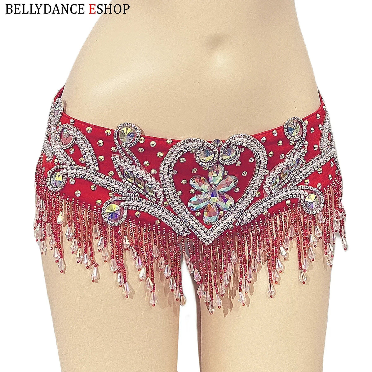 Dazzling Beaded Crystal Belly Dance Bra & Belt 2-Piece Costume Set | Costume Sets | Wiccan Center