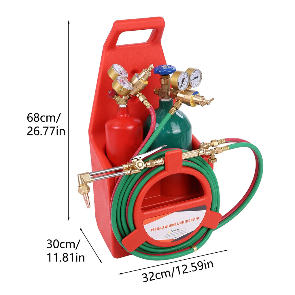 Portable Oxyacetylene Welding And Cutting Torch Kit With Long Pipe Brass Nozzle Welding Cutting Torch Soldering Equipment Kit | | Wiccan Center
