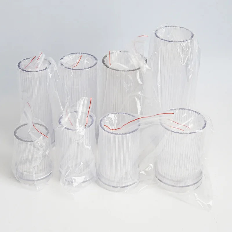 DIY Pinstripe Cylindrical Candle Mold 3D Flat Top Cylindrical Candle Making Supplies Durable and Easy To Release Plastic Mould
