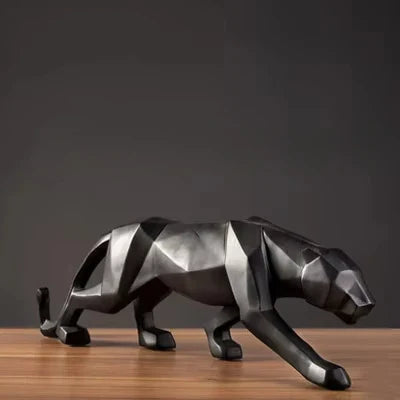 Home Decor Panther Statue Animal Figurine Abstract Geometric Style Resin Leopard Sculpture Home Office Desktop Decoration Crafts | | Wiccan Center