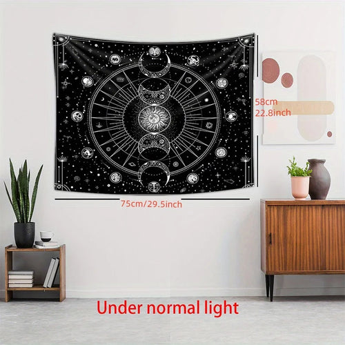 1pc Sun Moon Horoscope Divination Printed Tapestry Home DecorTapestry Wall Decor | | Wiccan Center