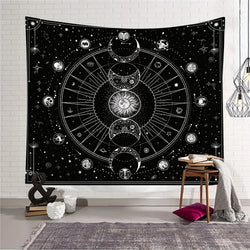 1pc Sun Moon Horoscope Divination Printed Tapestry Home DecorTapestry Wall Decor | | Wiccan Center