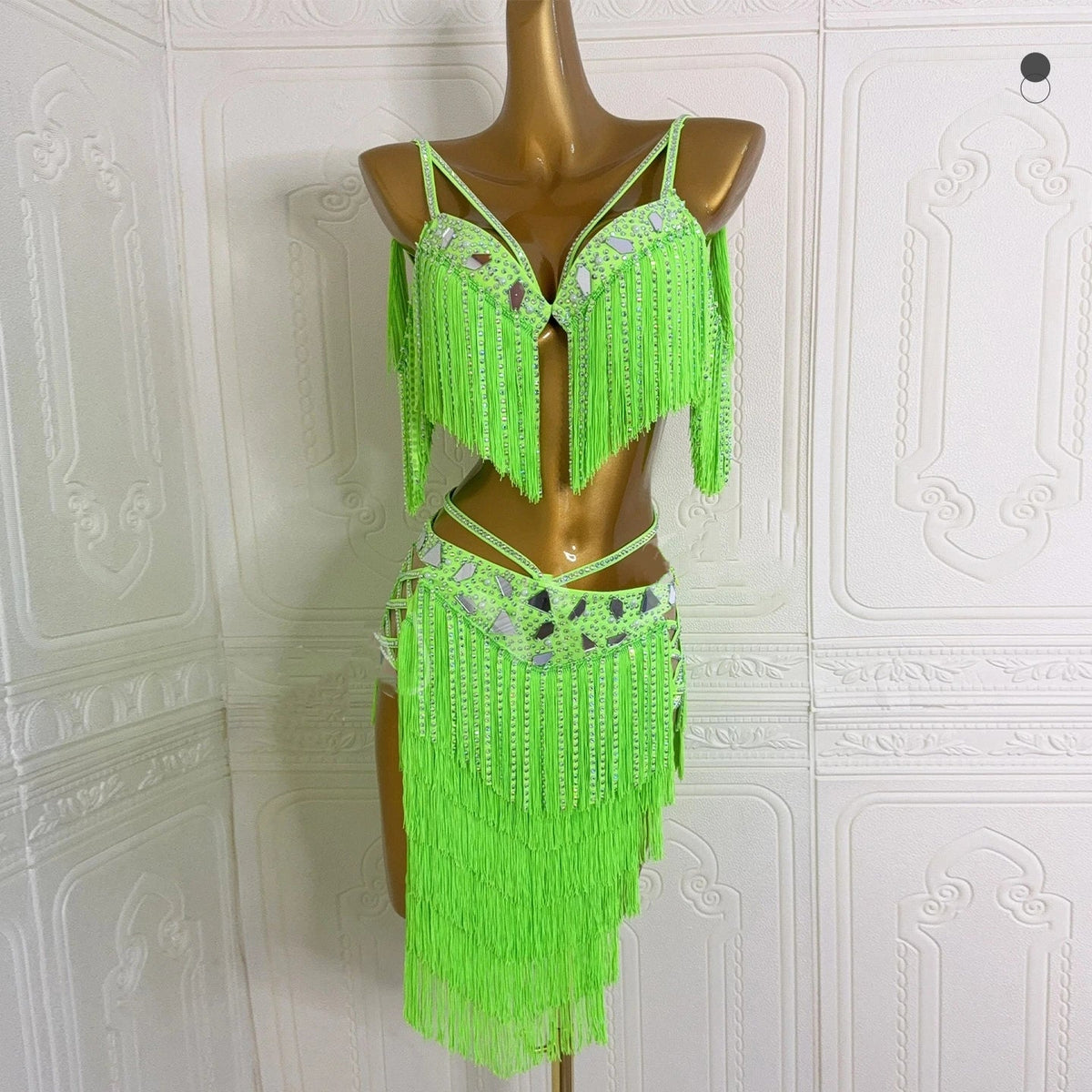 Luxury Tassel Top & Skirt Belly Dance Performance Set | Costume Sets | Wiccan Center