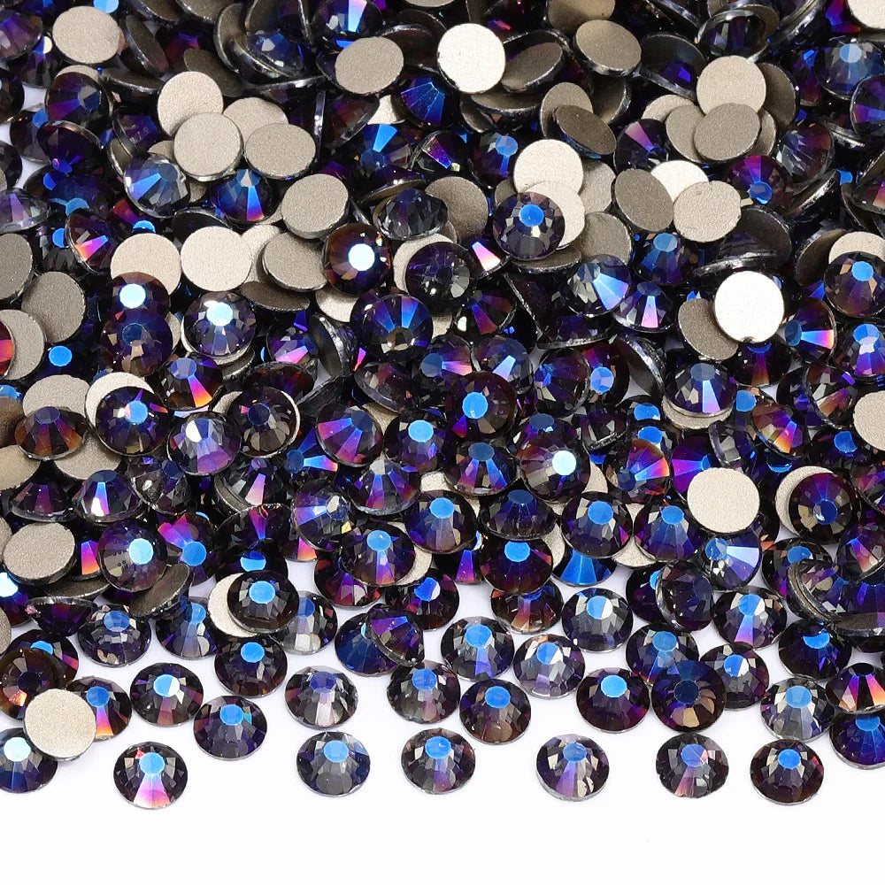 SS3-SS30 Gold Bottom Flat Back Glass High Quality Crystal Rhinestones | Non-Hotfix | Wiccan Center