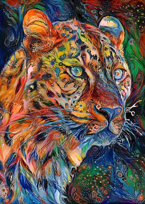 Vapour Abstract Animals Oil Painting Poster Vintage Abstract Oil Painting Animals Art Decor Home Room Aesthetic Canvas Prints
