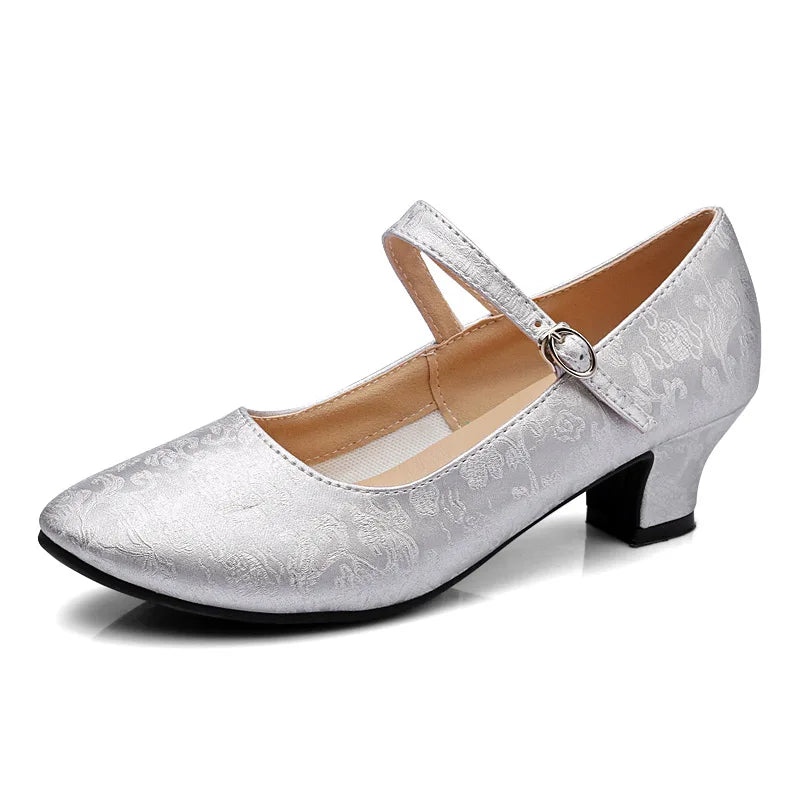 The Stardust Blossom Chinoiserie Dance Pump – Vintage Latin & Cabaret Heel | Shoes | Wiccan Center