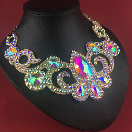 AB Rhinestone Chain Clasp Crystal Drop | Necklaces | Wiccan Center