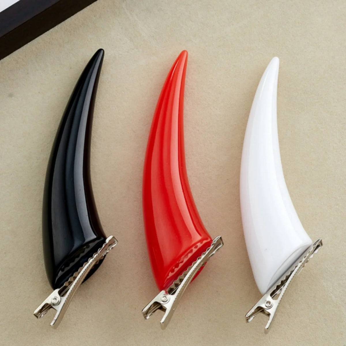 Devil Horn Hair Clips 2PCS Gothic Halloween Hair Accessories | | Wiccan Center