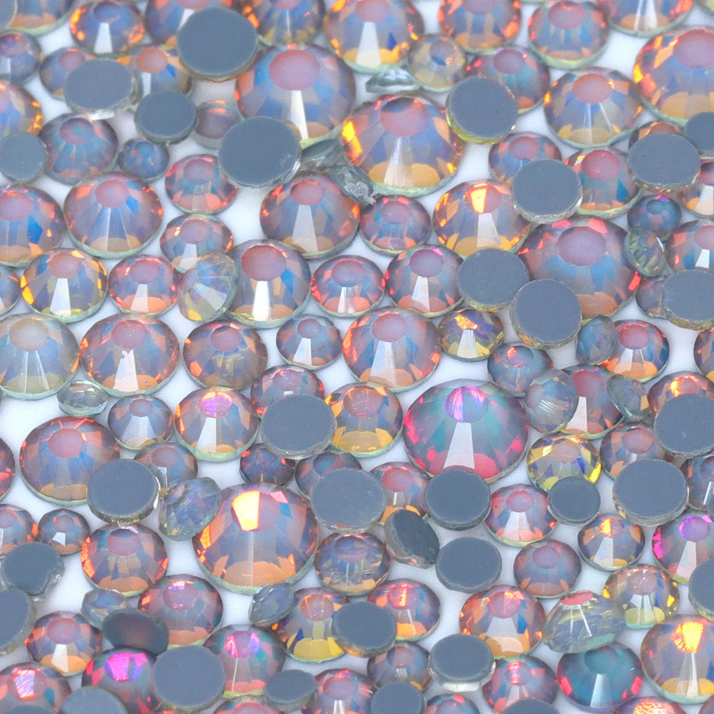 SS6-SS20 Mix Size Mocha Opal High Quality Flat-Back Glass Rhinestones | Non-Hotfix | Wiccan Center