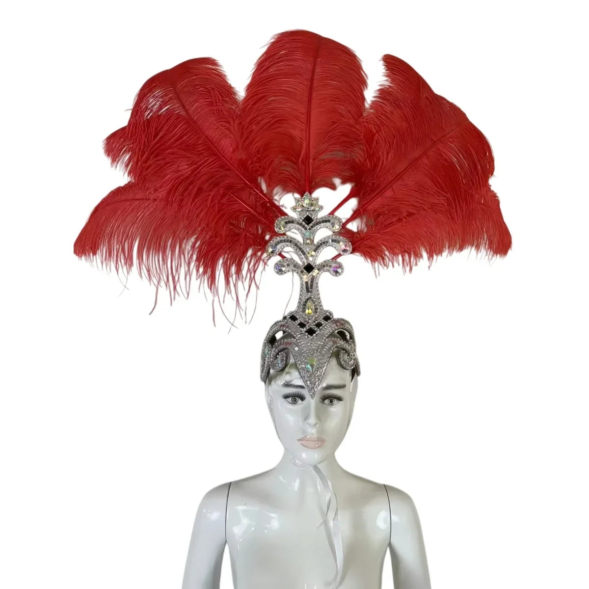 The Stardust Samba Queen – Premium Feathers & Rhinestones Carnival Headdress | Headdress | Wiccan Center
