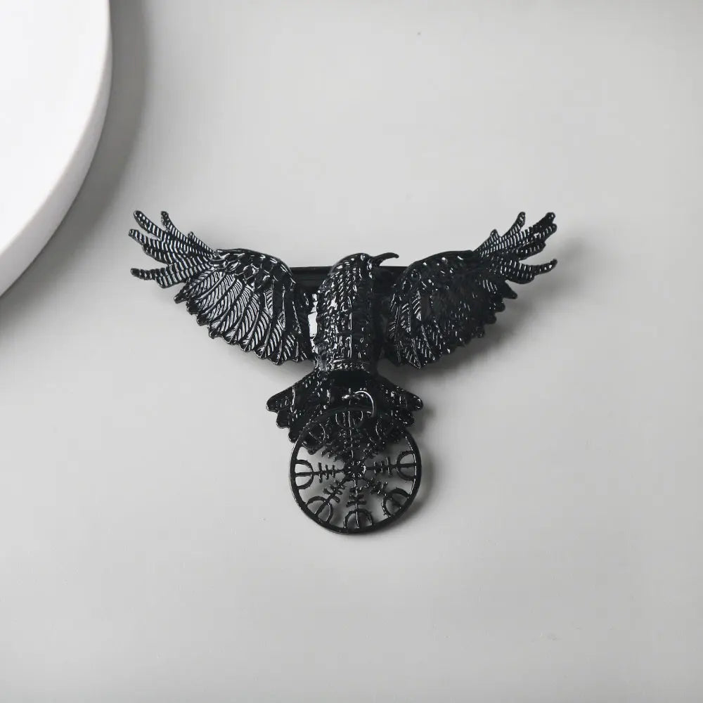 Gothic Hair Clip Crow Design Metal Barrette for Women | | Wiccan Center