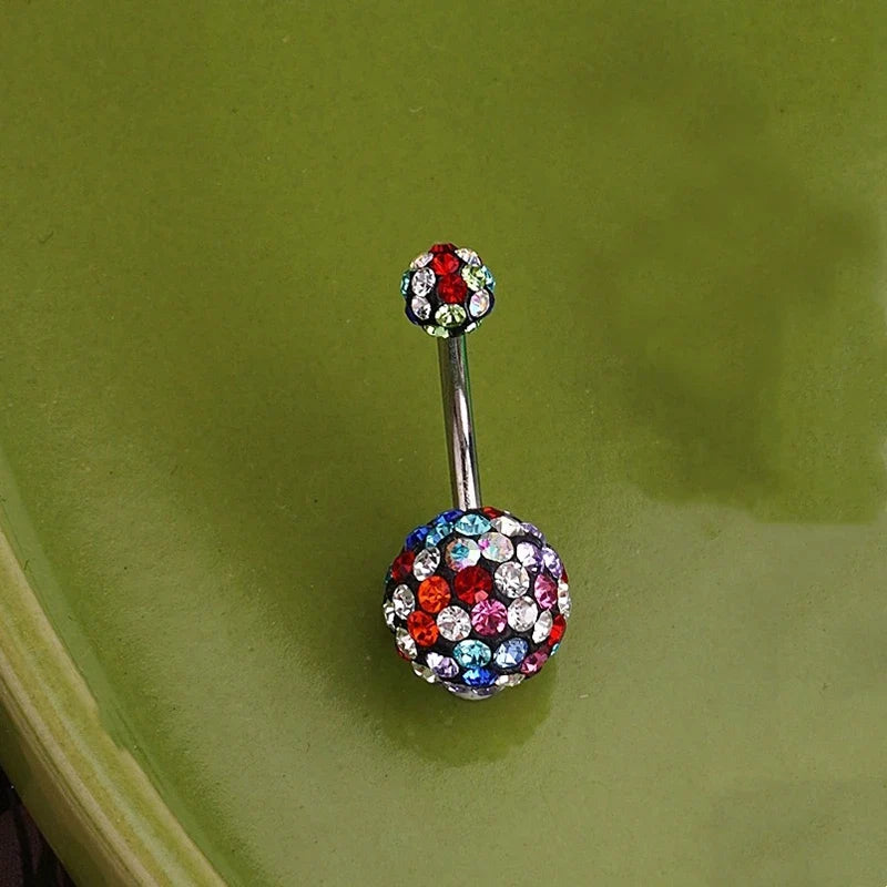 Sweet Dinosaur Navel Ring Zircon Heart Strawberry Belly Button Ring For Women Body Piercing Decor Vacation Leisure Beach Jewelry | | Wiccan Center