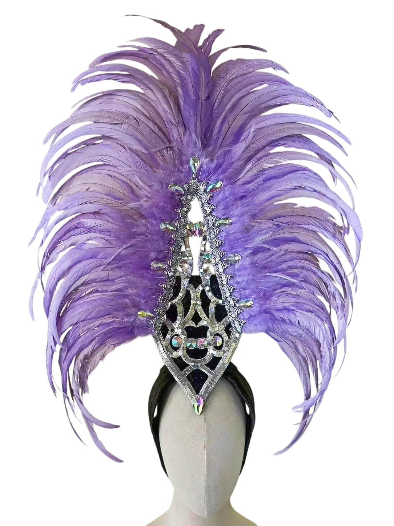 The Stardust Luminary Crown – Lavender & Multi-Tone Samba Carnival Headdress | Headdress | Wiccan Center
