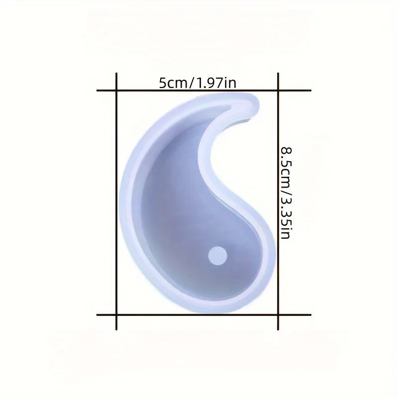 1pc Tai Chi Yin Yang Candle Silicone Molds - DIY Handmade Epoxy Resin Craft - Plaster Moulds for Home Decor and Party Supplies