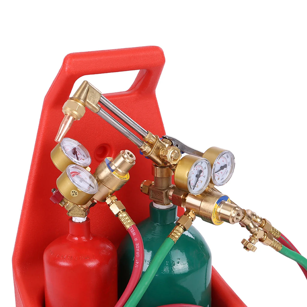Portable Oxyacetylene Welding And Cutting Torch Kit With Long Pipe Brass Nozzle Welding Cutting Torch Soldering Equipment Kit | | Wiccan Center