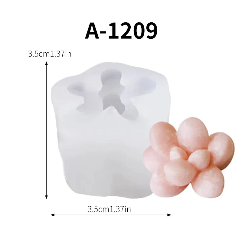 Simulation succulent liquid silicone mold DIY candle fragrance resin drop mold cake creative mold