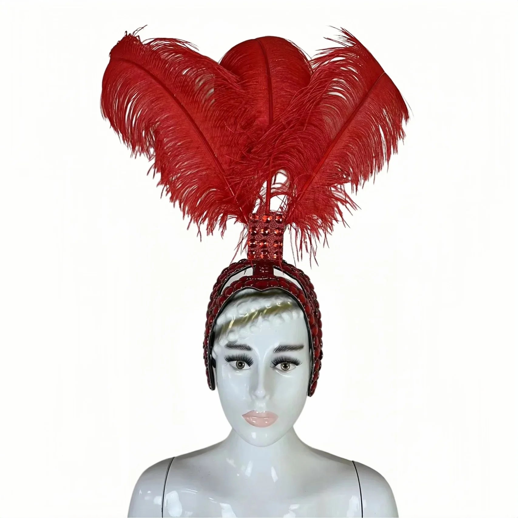 The Stardust Azure Sovereign – Royal Blue Feather Samba Carnival Headdress