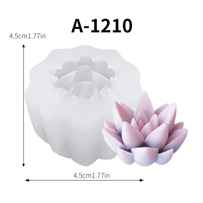 Simulation succulent liquid silicone mold DIY candle fragrance resin drop mold cake creative mold