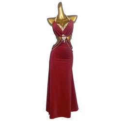 Custom Beaded & Embroidered Red Oriental Belly Dance Suit Performance Costume | Costume Sets | Wiccan Center