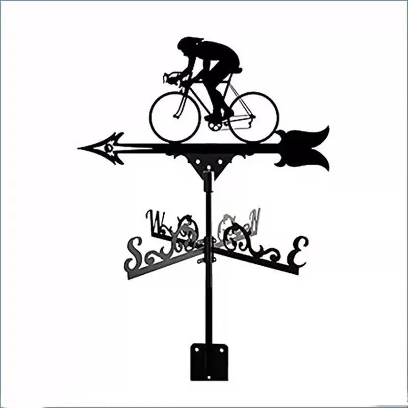 Metal Weathervane,Witch Iron Weather Vane,Sea Rover Wind Direction Indicator,Garden Decoration,Outdoor Roof Decoration,Gardening