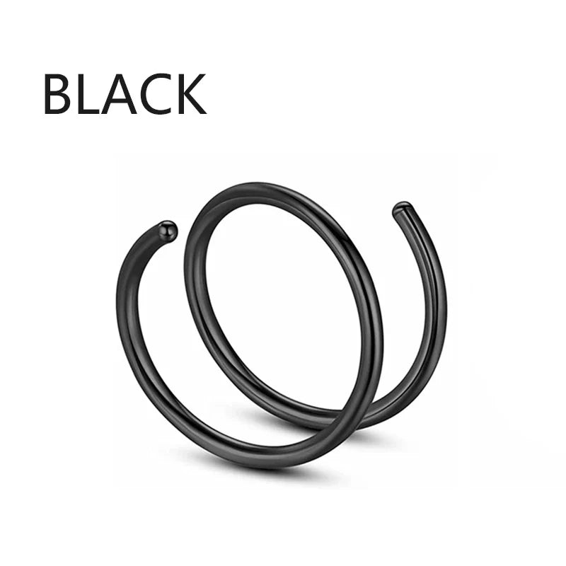 Stainless Steel Magnet Fake Nose Ring Hoop Fake Piercing Hoop Septum Rings For Women Fashion Gothic Rock Body Jewelry Gifts | | Wiccan Center