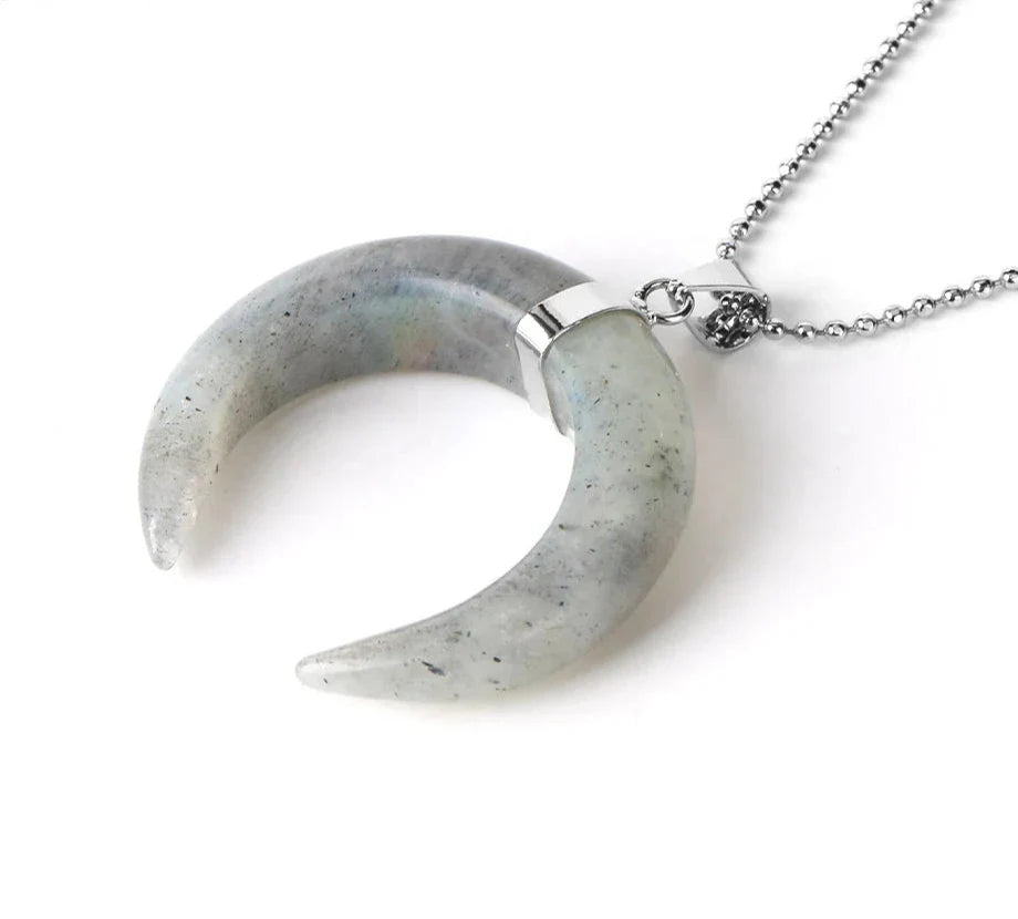 Crystal Crescent Moon Necklaces | necklace | Wiccan Center