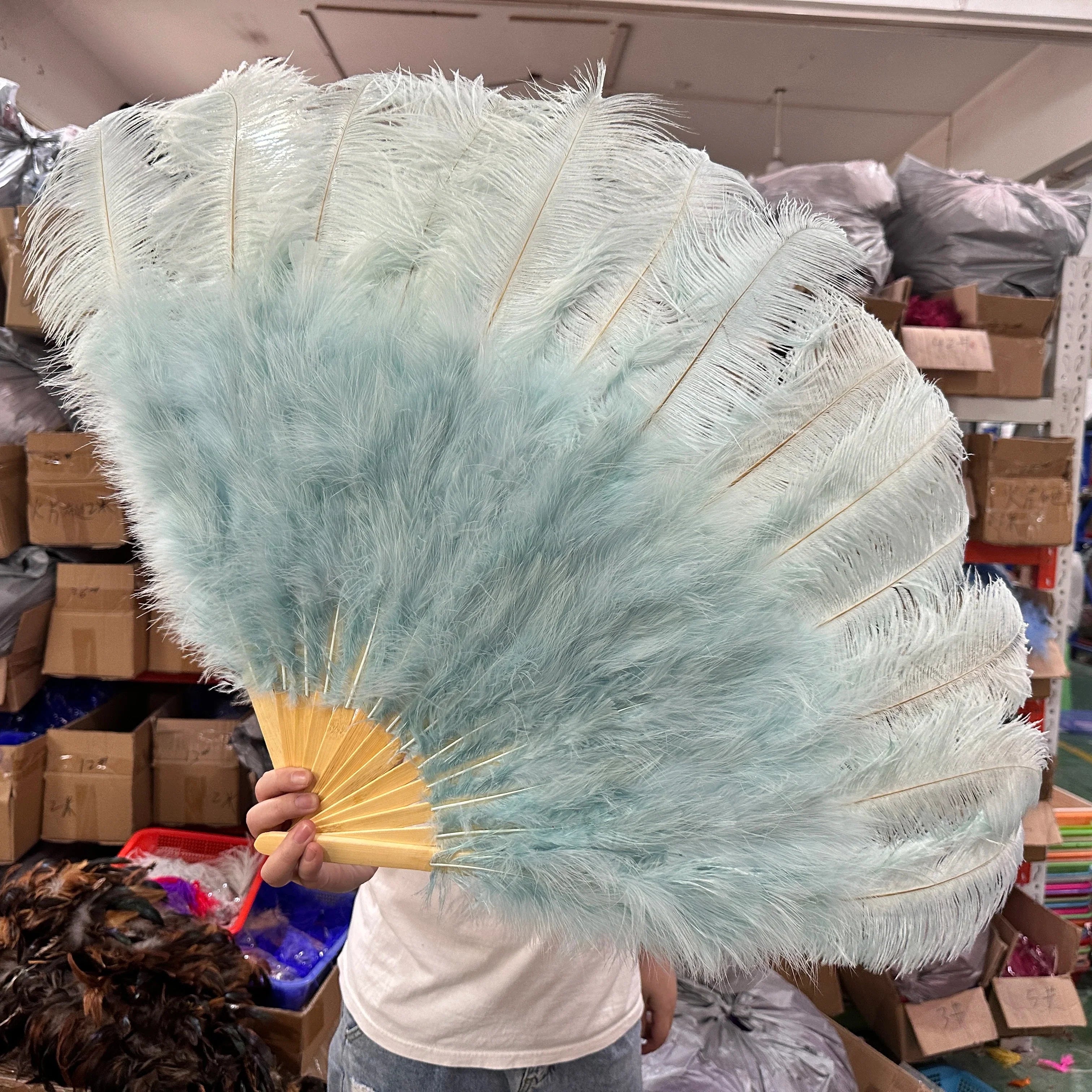 90CM Ostrich Feather Fans | Feather Fans | Wiccan Center