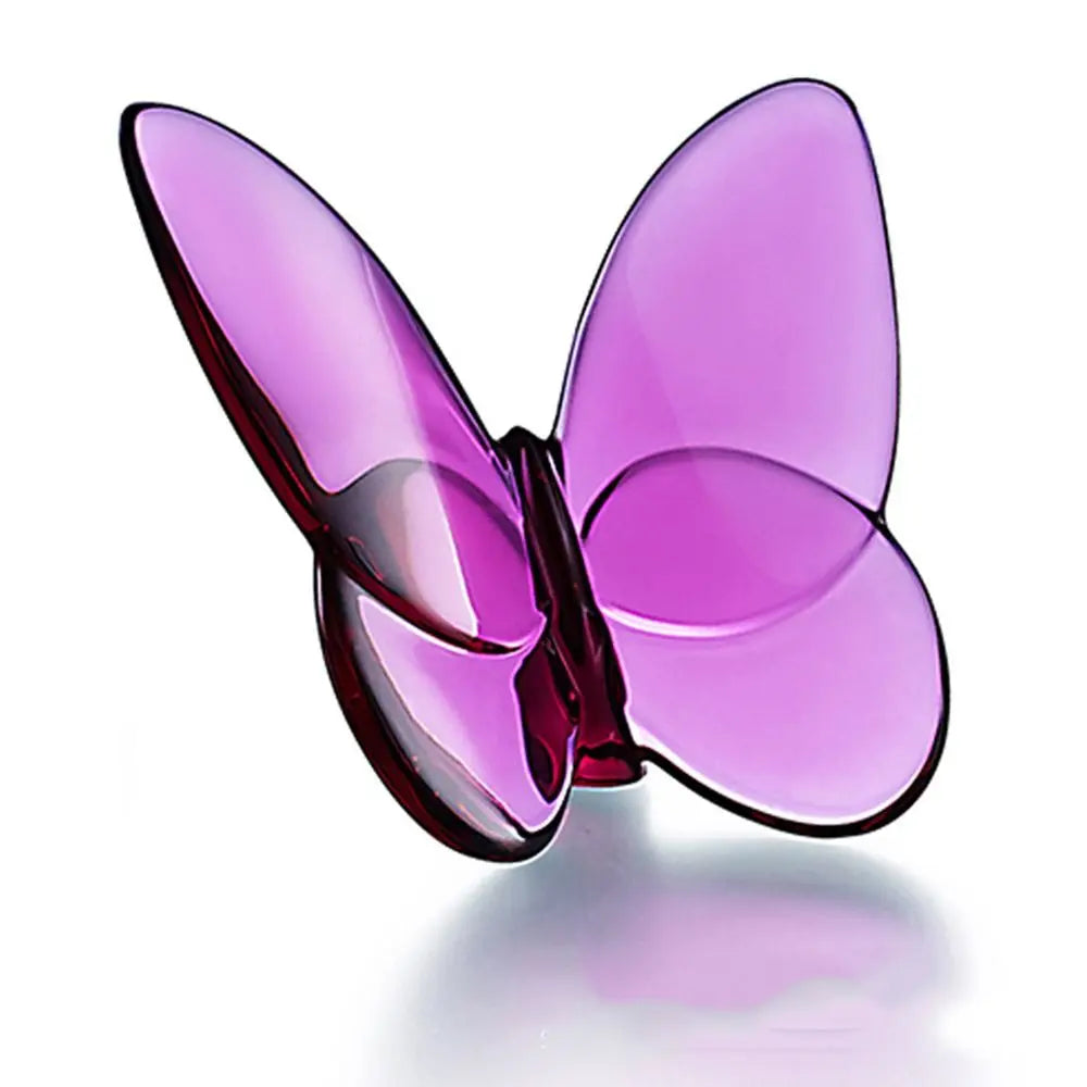 Multiple Color Crystal Butterfly Figurines Super Winkling Reflective Glass Butterfly Ornament Vivid Home Decor
