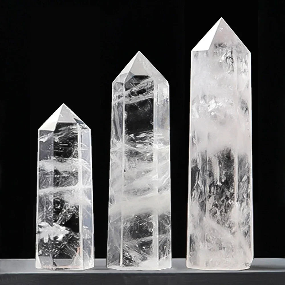 Natural Stone and Crystals Point Wand Witchcraft Rose Quartz Amethyst Home Decor Mineral Reiki Healing Stones Crafts Room Decor