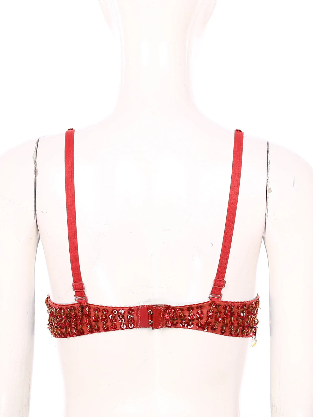 Sparkly Floral Beaded Sequin Belly Dance Bra & Tassel Performance Top | Costume Tops | Wiccan Center