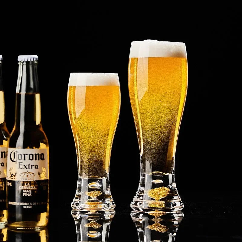 High-grade luxury gold leaf crystal glass craft beer mug large capacity beer mug beverage juice glass | | Wiccan Center