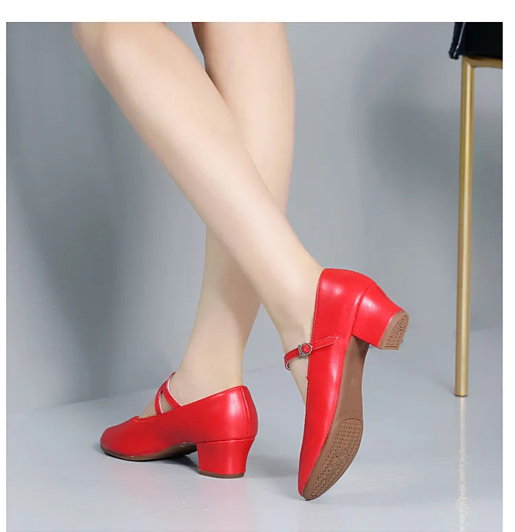 The Stardust Carousel Mary Jane – Classic Low-Heel Dance Pump