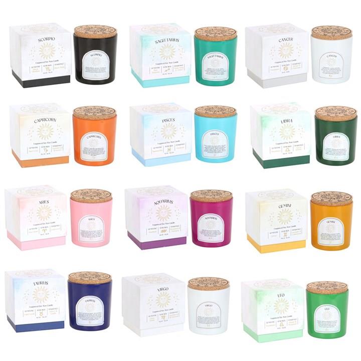 Scented Zodiac Crystal Candle | | Wiccan Center