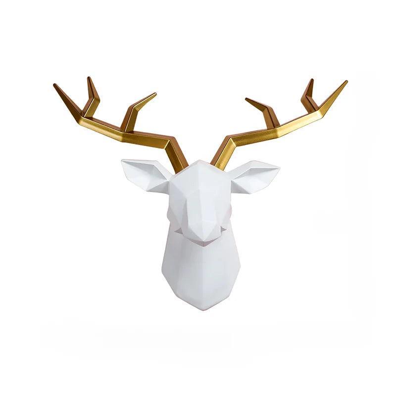 Home Decor Decorative Resin Elk Head Deer Head Wall Mount Animal Holder Wall Hanger Statue Animal Shapedat Hook Hanging Rack | | Wiccan Center